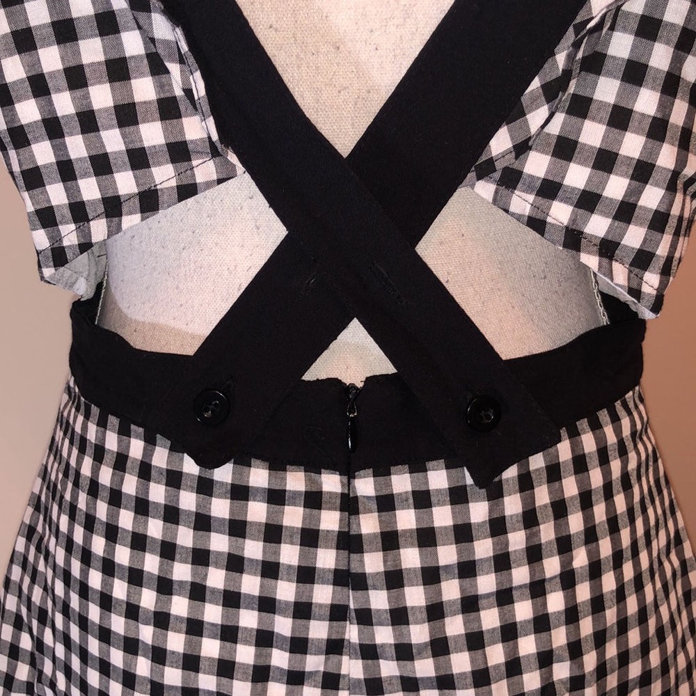 BCBGENERATION black and white ruffle cutout mini dress - Picture 7 of 9